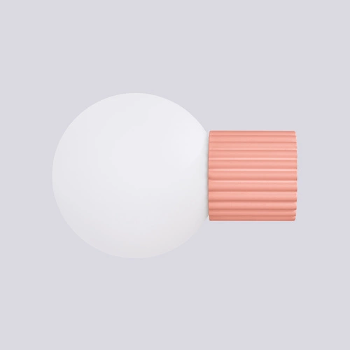 Kinkiet ścienny HALO nowoczesny różowy IP44 do łazienki i sypialni aluminium szkło