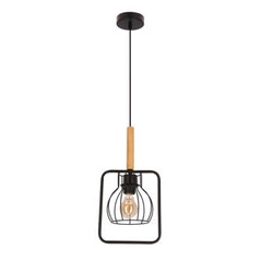 Lampa wisząca Franita czarny 1x40W E27 klosz czarny