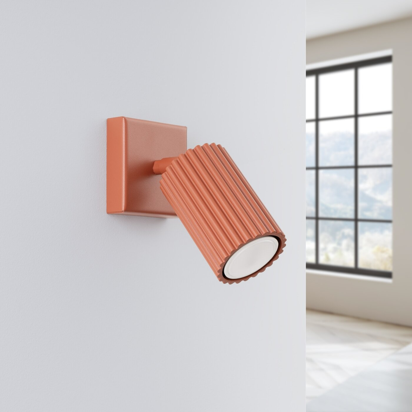 Kinkiet ścienny Karbon czerwony nowoczesny ruchomy glamour do salonu sypialni SOLLUX LIGHTING