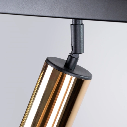 Plafon nowoczesny WINX 4L czarny złoty stalowy do salonu i sypialni Sollux Lighting