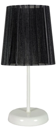 Lampka nocna Rifasa nowoczesna czarna z abażurem metalowa do sypialni i pokoju dziecięcego