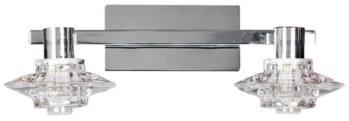 Nowoczesna lampa sufitowa L&h rastek chrom szklana do salonu i sypialni 30 cm