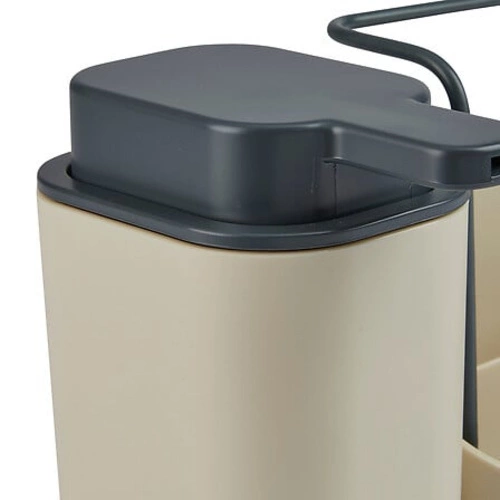 Dozownik na płyn do naczyń i organizer Sink caddy beżowy do kuchni 5five simply smart