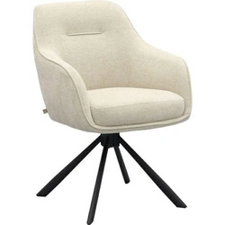 Krzesło obrotowe Avola do jadalni tapicerowane z podłokietnikami