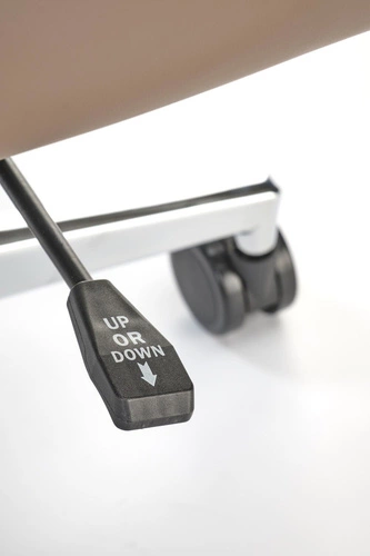 Fotel biurowy ergonomiczny obrotowy Sidoni cappuccino skóra ekologiczna do biura i gabinetu