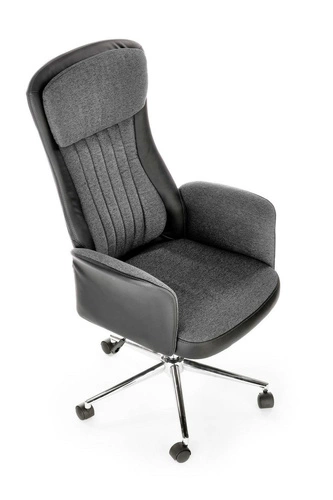 Fotel biurowy ergonomiczny Ragen szary obrotowy do biurka z regulacją oparcia Intesi