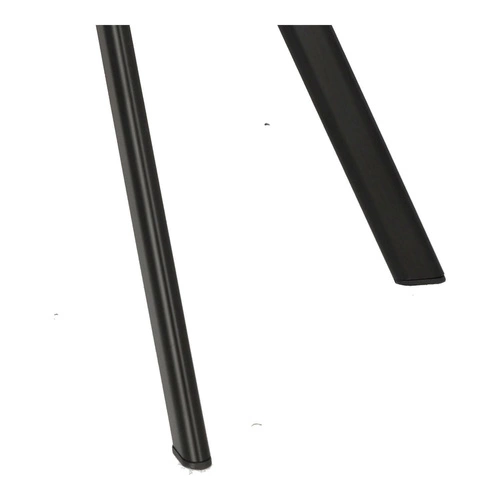 Krzesło tapicerowane welurowe Moly Intesi beżowe z czarnymi nogami do jadalni i salonu