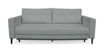 Sofa rozkładana Lara 3 osobowa z funkcją spania i pojemnikiem szara do salonu