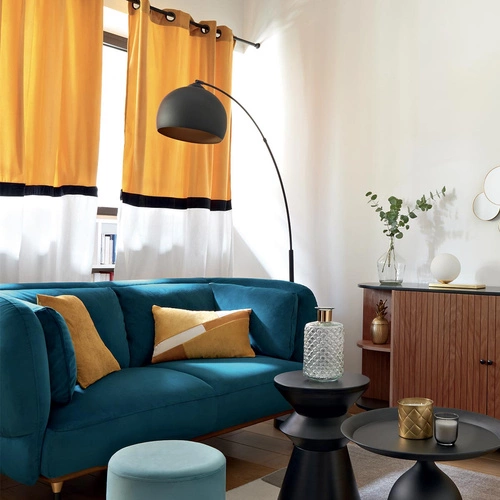 Lampa podłogowa Hyto łukowa czarna nowoczesna metalowa do salonu Atmosphera 177 cm