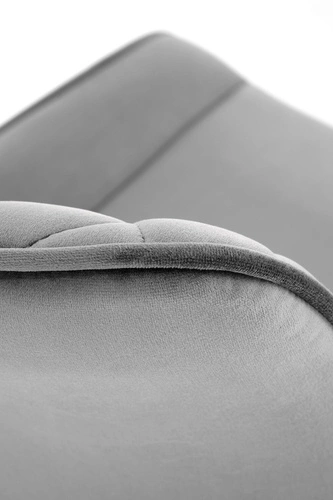 Krzesło tapicerowane welurowe Veroniq Intesi obrotowe szare do salonu i jadalni glamour