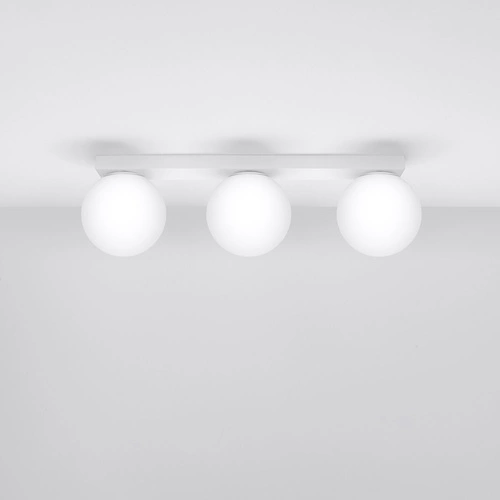 Plafon sufitowy YOLI 3 biały nowoczesny do salonu i sypialni metalowy 3-punktowy