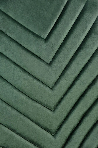 Krzesło tapicerowane welur Jeanne zielone do jadalni i salonu nowoczesne na czarnych nogach Intesi