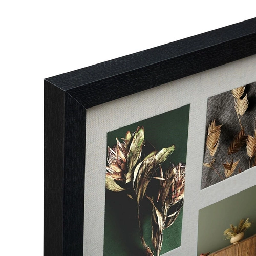 Ramka na zdjęcia multiramka 16 zdjęć Atmosphera Tony czarna nowoczesna na ścianę 63x63