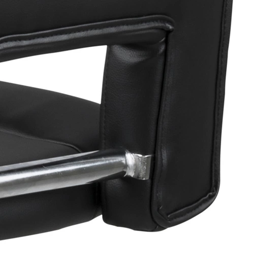 Hoker Sylvia czarny obrotowy z regulacją wysokości do kuchni nowoczesny z oparciem Actona