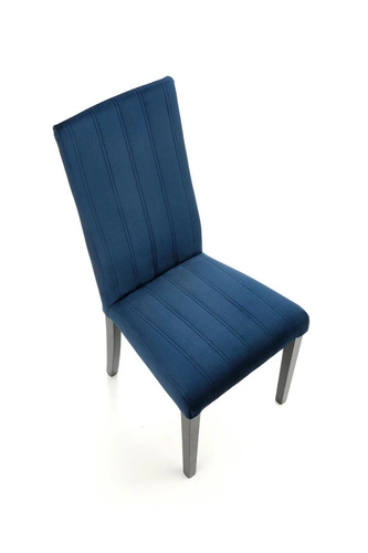 Krzesło tapicerowane Arizona granatowe z drewnianymi nogami do jadalni i salonu Intesi