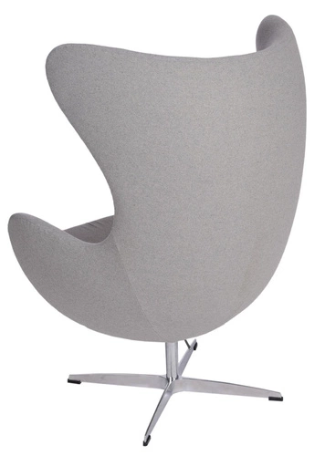 Fotel Jajo Egg D2.DESIGN szary kaszmir nowoczesny obrotowy bujany do salonu