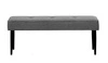 Ławka tapicerowana Alize szara pikowana do przedpokoju i sypialni na czarnych nogach