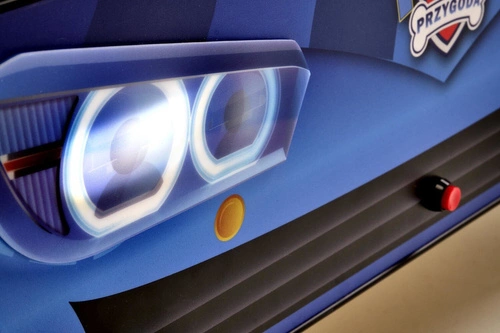 Łóżko dziecięce Psia Przygoda z materacem i LED wielokolorowe do pokoju dziecięcego