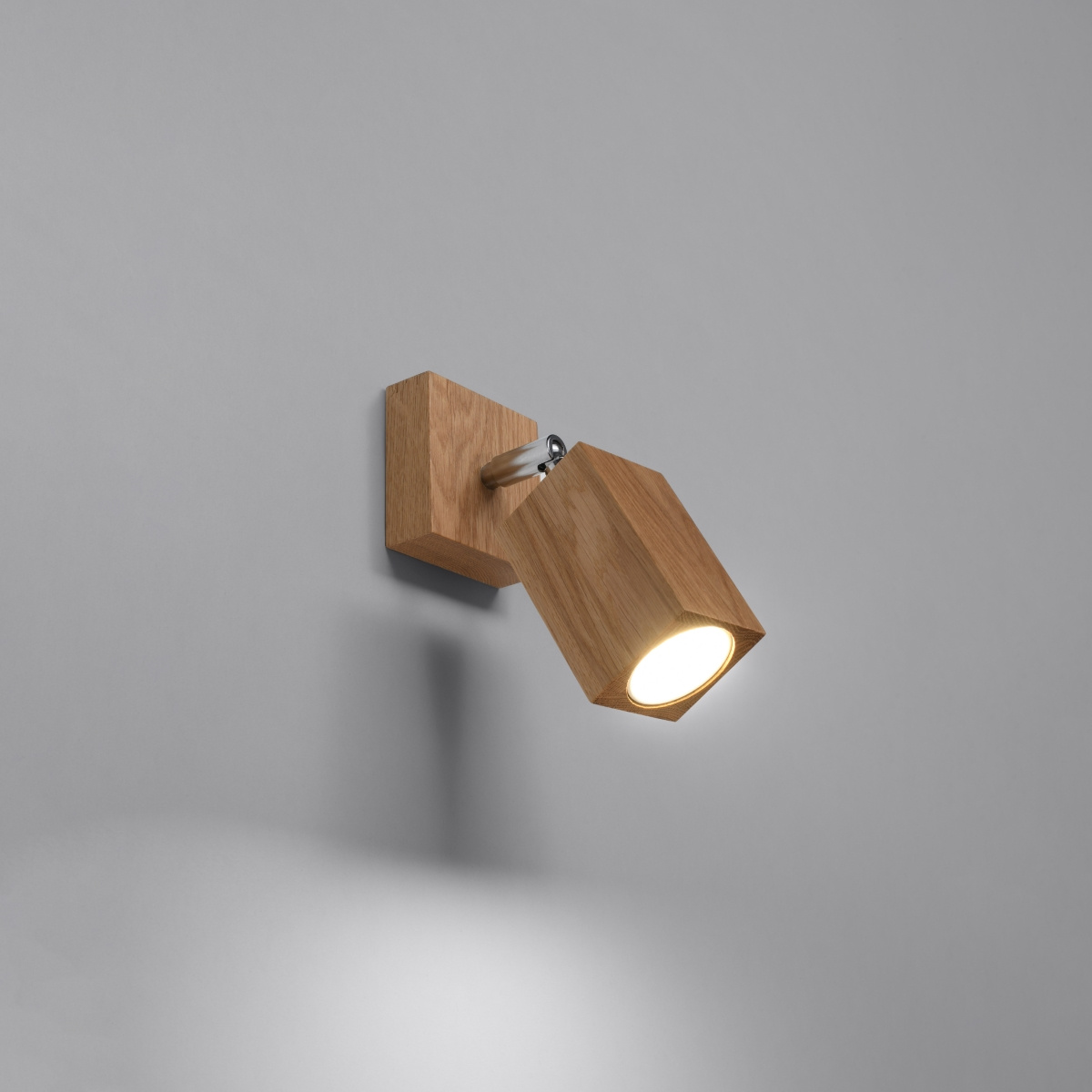 Kinkiet ścienny drewniany KEKE dąb nowoczesny do salonu i sypialni Sollux Lighting