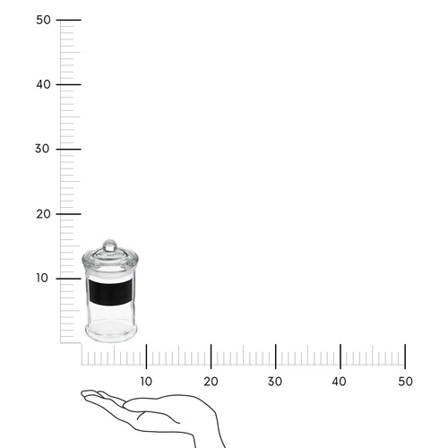 Słoik szklany 0,12l z czarną etykietą