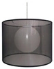 Lampa wisząca Chicago 37 czarna kula z abażurem do salonu nowoczesna nad stół