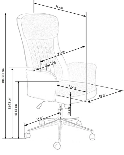 Fotel biurowy ergonomiczny Ragen szary obrotowy do biurka z regulacją oparcia Intesi