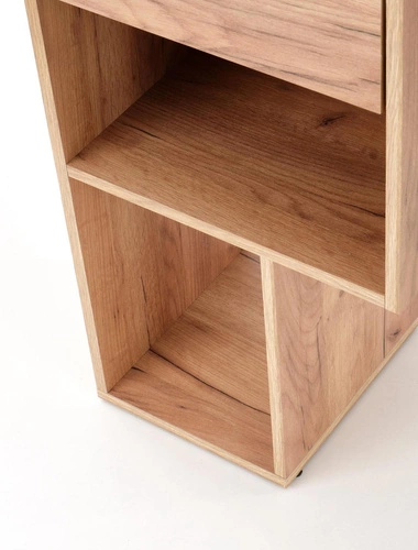 Biurko nowoczesne Garos 3 białe z półkami i szufladą do pracy lub nauki 122 cm Intesi