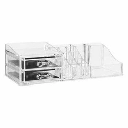Organizer na kosmetyki do łazienki Selena transparentny z szufladkami 5five simply smart 30,6 cm