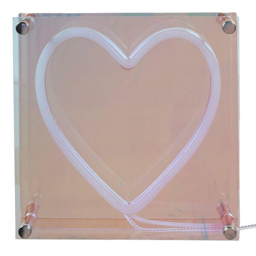 Lampka nocna LED Serce Intesi nowoczesna transparentna do sypialni lub pokoju dziecięcego