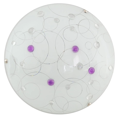 Plafon sufitowy LED Astro 30 okrągły szklany fioletowy do salonu i sypialni 3000K