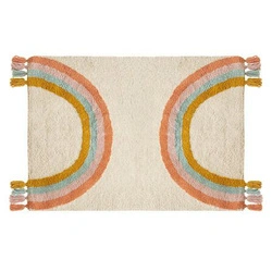 Dywan boho Rainbow 100x150 bawełniany do pokoju dziecka beżowy