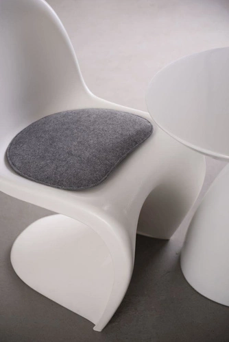 Poduszka na krzesło Balance Intesi filcowa szary jasny 40x35 do jadalni lub kuchni