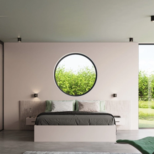 Kinkiet ścienny Inez czarny nowoczesny aluminiowy do salonu i sypialni Sollux Lighting