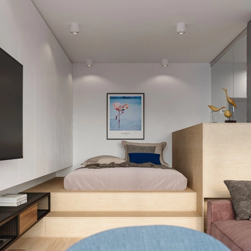 Plafon sufitowy biały nowoczesny TIUBE Sollux do salonu sypialni kuchni metalowy 12 cm