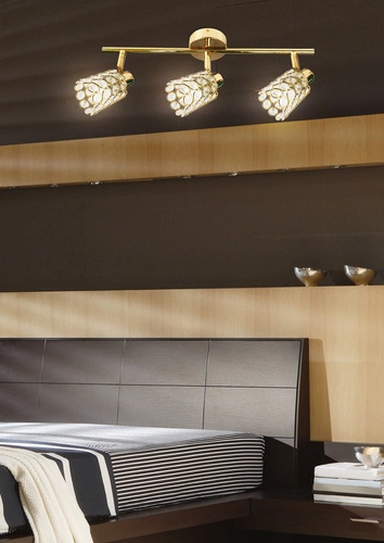 Lampa sufitowa York 3-punktowa złota glamour regulowana do salonu i jadalni CANDELLUX