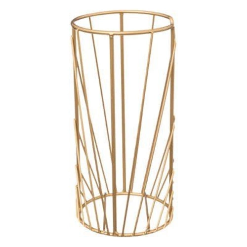 Zestaw 4 nowoczesnych kubków ceramicznych Coll 250 ml w złotym stojaku do kawy i herbaty