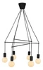Lampa wisząca Alto 6x40W E27 czarny  matowy