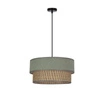 Lampa wisząca Livorno czarny 1x60W E27  abażur miętowy+szaro beżowy