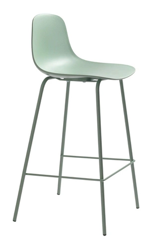 Hoker Whitby zielony nowoczesny z oparciem do kuchni i wyspy, metalowy 67 cm