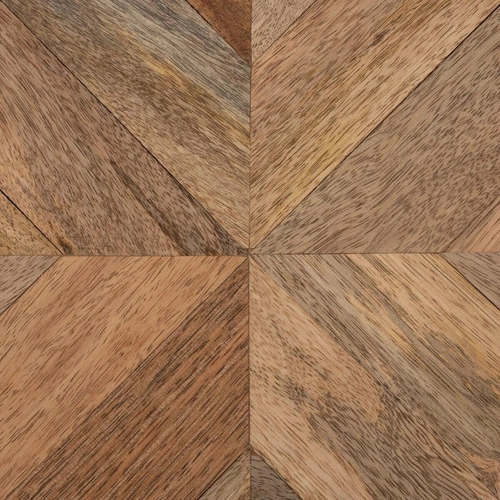 Zestaw 2 okrągłych stolików kawowych Basile do salonu, loftowy, drewno mango i czarny metal