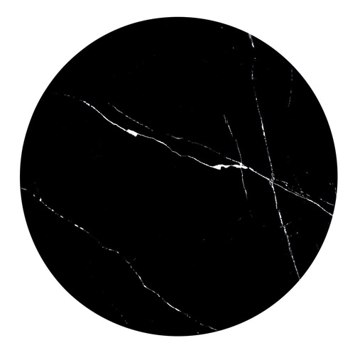 Stolik kawowy Aventure okrągły czarny marmur złoty glamour 50 cm do salonu Intesi