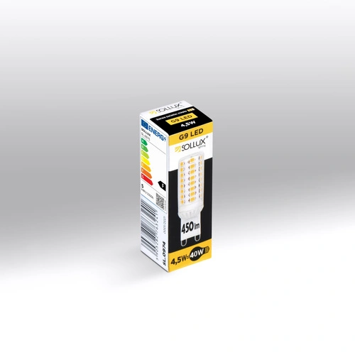 Żarówka LED G9 4,5W 3000K ciepła nowoczesna transparentna do lamp Sollux Lighting