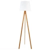 Lampa podłogowa Bahi biała bambusowa trójnóg do salonu nowoczesna lampa stojąca Atmosphera