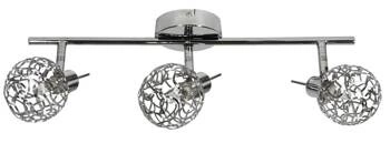 Nowoczesna lampa sufitowa Puzzle chrom 3-punktowa do salonu i kuchni CANDELLUX