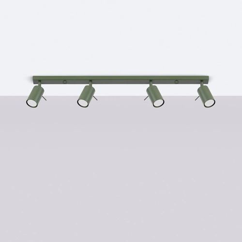 Plafon sufitowy RING 4L nowoczesny zielony oliwkowy do salonu i sypialni SOLLUX