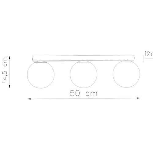 Plafon sufitowy YOLI 3 biały nowoczesny do salonu i sypialni metalowy 3-punktowy