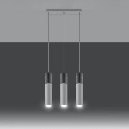 Lampa wisząca BORGIO 3L biała nowoczesna nad stół do jadalni i kuchni loftowa SOLLUX