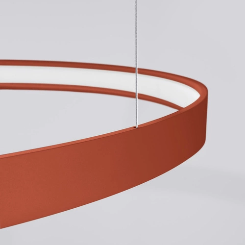 Żyrandol LED RIO 2 nowoczesny czerwony do salonu i jadalni regulowany 78 cm