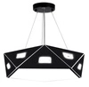Lampa wisząca Nemezis czarna metalowa 3-punktowa do salonu kuchni lub nad stół 42 cm