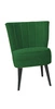 Fotel kubełkowy Sally zielony do salonu nowoczesny tapicerowany na wysokich nogach